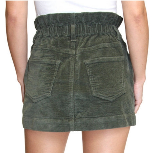 Corduroy Paperbag Mini Skirt - Picture 9 of 9